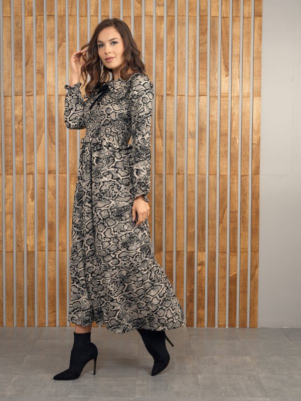 Print Smock & Collar Dress